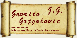 Gavrilo Gojgolović vizit kartica